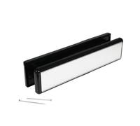 Yale Yaleseal 12" Letterplate - 40-80mm, Polished Silver/black
