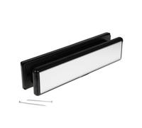 Yale Yaleseal 12" Letterplate - 40-80mm, Silver Satin/black
