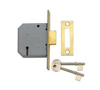 Yale YALPM322PB25 PM322 3 Lever Mortice Dead Lock 67mm 2.5in Polished Brass