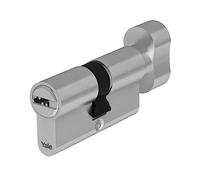 YALE YC104KD304504N1 YC104 Cylinder for Lock, 30 mm-45 mm-Nickel Plated, con pomolo