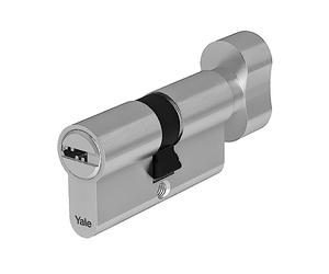 Yale YC104KD304504N1 30/45mm High Security Knob Nickel Plated Cylinder with 4 Keys