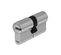 Yale YC201KD323505N1 YC201 Cylinder for Lock, 32 mm-35 mm-Nickel-Plated, Doppio cilindro