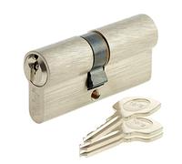 Yale YC500+ Door Lock Cylinder 40 x 40 mm for External/Entrance Door, 5 Pins, 3 Keys, Nickel-Plated