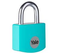 Yale - YE3B/25/112/1/TE Standard Security 25mm Aluminium Padlock - Teal - Open Steel shackle - 3 keys
