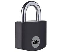 Yale - YE3B/32/116/1/BK Standard Security 32mm Aluminium Padlock - Black - Open Hardened Steel shackle - 3 keys