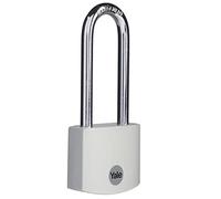 Yale - YE3B/38/156/1/GR Standard Security 38mm Aluminium Padlock with Long Shackle - Grey - Long Hardened Steel shackle - 3 keys