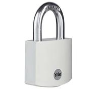 Yale - YE3B/50/126/1/GR Standard Security 50mm Aluminium Padlock - Grey - Open Hardened Steel shackle - 3 keys