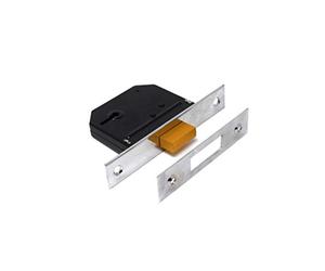 Yale YES-5LDL-CH-64 - Essentials - 5 Lever Sashlock - Boxed steel strike plate to insert into the door frame, Anti-drill plates and 20 mm anti-saw dead bolt - Chrome