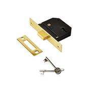 Yale YES-5LDL-PB-64 Essentials 5 Lever Deadlock, Polished Brass, 64 mm