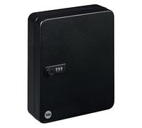 Yale Cabinet for 46 Keys, Combination Lock, Wall Mounted, 30 x 24 x 8 cm, Black