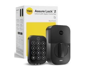 Yale YRD450-N-BLE-BSP Assure Lock 2 Plus with Bluetooth Apple Home Keys Smart, Black Suede, No Wi-Fi
