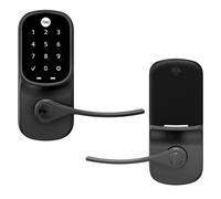 Yale Assure Lever Entry Door Handle with Keypad Black Suede Smart Door Lock with Handle Back-Up Key and Z-Wave YRL226-ZW2-BSP