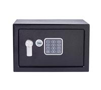 Yale YSV/200/DB1 Small Value Safe, Digital Keypad, LED Light Indicators, 15mm Steel Locking Bolts, Emergency Override Key, Wall And Floor Fixings, Black Finish, 8 Litre Capacity 20 x 32 x 20 cm