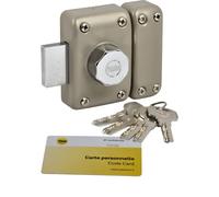 Yale YV26BT-40 Door Lock with Internal Button Opening, External Key - Cylinder Diameter 23 mm, Length 40 mm, 6 Pins - YV26BT-40 - Anti-Picking, Drilling, Tearing - 5 Keys