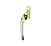 Yale YWHLCK40L-PG Offset Window Handle, fits Left Handed windows, 40mm spindle, Lockable, Boxed, suitable for PVCu windows, Polished Gold Finish