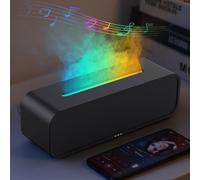 YALEDI Essential Oil Diffuser, Aromatherapy Diffuser with Fire Flame and Music Sync, Cool Mist Humidifier, Aroma Diffuser with 7 Light Colors, Remote Control,