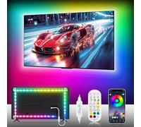 YALGCN LED Strip Light 5m, Led Lights for TV Led Backlight for 55-85 inch Monitor Behind Lighting, USB Powered ICRGB Lights with Remote, Music Sync Bluetooth APP Control for Bedroom