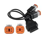 Yalgdlen 4pin+6pin 2 in 1 Connect for Harley Motorcycle Obd2 Cable 16 Pin to 4 Pin 6 Pin Obd Cable Adapter Scan To Many Motorrad Motorcycle