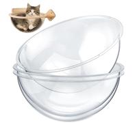Yalikop 3 Pcs Acrylic Dome Cat Bubble, 11.8 Inch Space Clear Capsule Cover Bed Transparent Plastic Dome Cover for Cat Tree/Window Perch, DIY Nest Accessories, 3 mm Thick, for Pet Under 6.6 Lbs
