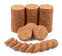 Yalikop 30 Pieces Invisible Plant Pot Feet Risers with Non Slip Surface Indoor Outdoor Solid Corkwood Planter Pot Lifters for Plants Flowers