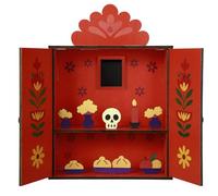 Yalikop Day of The Dead Altar Dia De Los Muertos Ofrenda Box Wooden Kit Day of The Dead Altar for Decorations