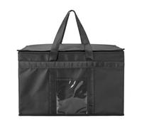 Yalin XXL Large Insulated Cooler Bag, Styrofoam Cooler of Keep Food Hot or Cold, Reusable Double Zipper Food Delivery Bag for Grocery Shopping, 20" W x 13" H x 10" D (Black, XXL)