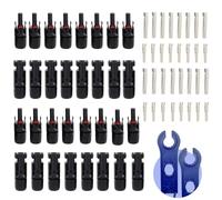 YALIOURS Solar Plug Set, 16 Pairs Solar Panel Plugs with 2 Wrenches, IP67 Waterproof Plug/Socket for Solar Panel, Solar Connector (14-10AWG) for 2.5/4/6 mm² Solar Panel PV