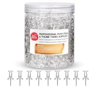 Yalis Push Pins 600 Count, Standard Clear Thumb Tacks Steel Point and Clear Plastic Head