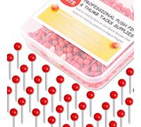 Yalis Push Pins Map Tacks 1/8-Inch Assorted Color Beads Head Map Marking Push Pins,500-count (Red)