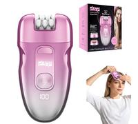 Yalitrca Facial Epilator for Women, Hair Removal Device with LCD Display, Mini Rechargeable Face Epilator Including Exfoliating Head for Facial, Armpit, Bikini and Leg