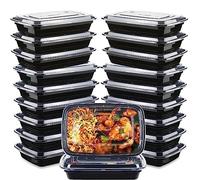 Yalixuan [20 Pack] Meal Prep Containers reusable 1 Compartment, Microwave, Freezers & Dishwashers Safe - BPA Free Reusable Food Storage Containers with Lids - Stackable Salad Lunch Box