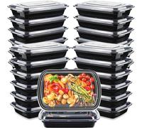 Yalixuan [30 Pack] Meal Prep Containers Reusable 1 Compartment, Microwave, Freezers & Dishwashers Safe - BPA Free Food Prep Containers with Lids - Stackable Salad Lunch Box