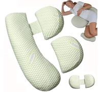 Yalixuan Pregnancy Pillow,Upgraded Extended Maternity Pillow,U Shaped Pregnancy Body Pillow,Body Support Pillow for Back,Belly,Hips, Legs,Detachable and Adjustable(Green)