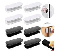 YaLiyA 8pcs Balcony Door Handles, Self-Adhesive Door Handles, Cupboard Handles, Plastic Door Handle for Cabinets Drawer, Windows(Black White)