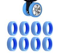 YaLiyA 8pcs Luggage Wheel Covers - Portable Suitcase Wheel Protector Covers - Silicone - Blue