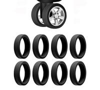 YaLiyA 8pcs Luggage Wheel Covers Portable Suitcase Wheel Protector Covers Suitcase Wheel Covers Suitcase Wheel Covers Silicone Luggage Wheel Protector Covers Resistant Luggage Wheel Cover Lower Noise