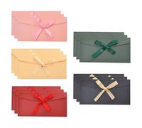 YALiya Gift Envelopes, 15 Pcs Pretty Bow Envelopes, Postcard envelopes, 22x11cm for Wedding, Birthday, Festival, Party Invitations