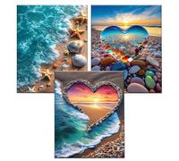 YALKIN 3 Packs Paint by Numbers Kits for Adults（16x20in/40x50cm）, Painting by Number Kits On Canvas,Without Frame DIY Color Oil Painting Acrylic Paints,Home Wall Decor Christmas