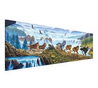 YALKIN DIY Diamond Painting Kits for Adults, 5D Large Diamond Art with Round Drills Full Drill Gem Big Painting Set for Home Wall and Gifts 12x35inch (30x90CM)