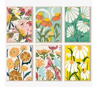 YALKIN Paint by Numbers for Adults and Beginner, Painting by Number Kits On Canvas,Without Frame DIY Color Oil Painting Acrylic Paints,Home Wall Decor 6 Pack 8x12 in