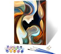 YALKIN Paint by Numbers Kits for Adults, Love Framed Painting by Number Kits On Canvas, DIY Color Oil Painting Acrylic Paints, Home Wall Decor 12x16in/30x40cm (with Frame)