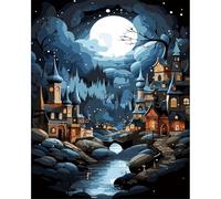 YALKIN Paint by Numbers Kits for Adults, Painting by Number Kits On Canvas,Without Frame DIY Color Oil Painting Acrylic Paints,Home Wall Decor 16x20in/40x50cm