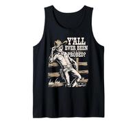 Y'all Ever Been Probed Funny Western Vintage Alien Cowboy Tank Top