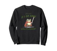 Y'all mind If I Do Some Lollygaggin' Funny Frog in Red Cape Sweatshirt