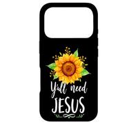 Y'all Need Jesus Christian Bible Verse Religion Sunflowers Case for iPhone 17 Pro