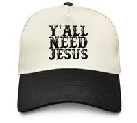 Y'all Need Jesus Trucker Hat Men Funny Mesh Baseball Cap for Summer