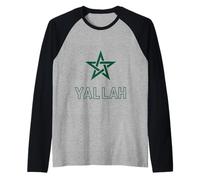 Yallah Morocco. Fight to Win Morocco. Raglan Baseball Tee