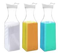 Yallmie 3Pcs Laundry Liquid Dispenser, Washing Powder Storage 1.5L Laundry Detergent Dispenser, Laundry Containers Reusable Laundry Detergent Storage for Kitchen, Laundries, Hotel