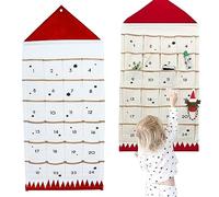Yallmie 50X120Cm Fabric Advent Calendar, Hanging Advent Calendar with 24 Pockets, Reusable Pocket Advent Calendar 2025 Christmas Advent Calendar to Fill Yourself (Red)