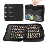 Yallmie 6 Binder Pin Badge Display Case, Enamel Brooch Pin Display Bag 13X9.8Inch Pin Carrying Case Collector Book Page-Flip Pin Collection Storage for Store 400 Pins